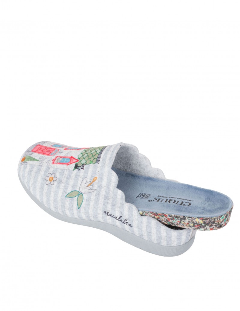 Comprar zapatillas de casa ilustradas mujer marca CUQUE CREANDO EMOCIONES