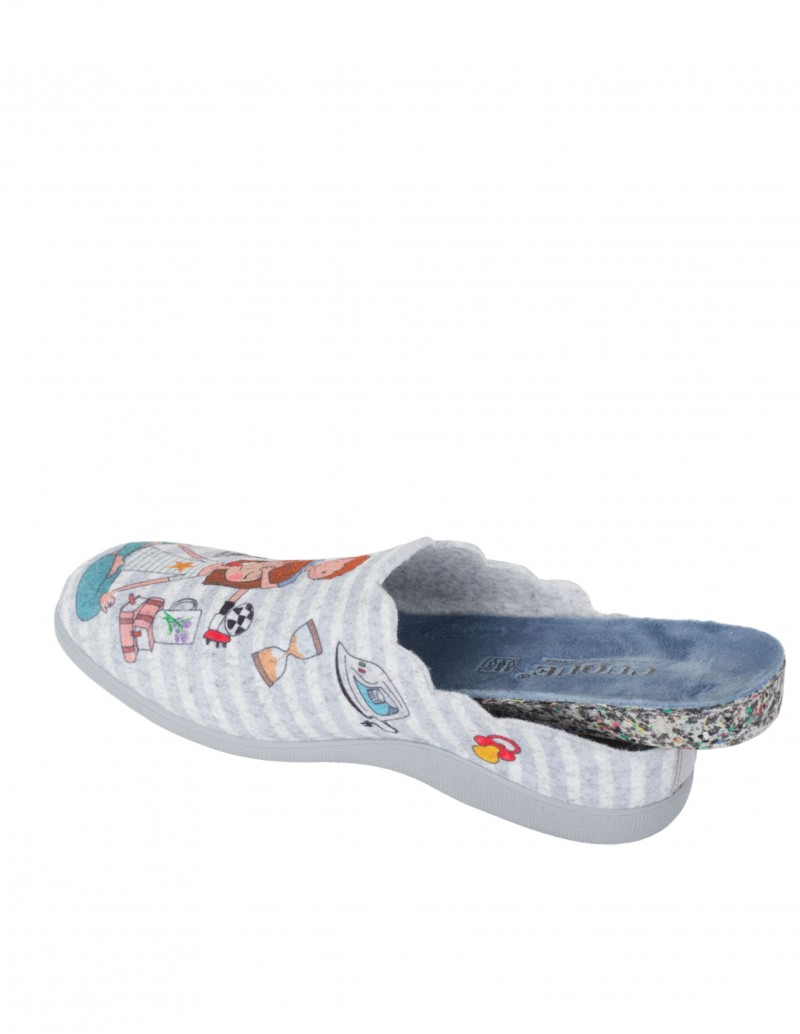 Comprar zapatillas de casa ilustradas mujer marca CUQUE CREANDO EMOCIONES