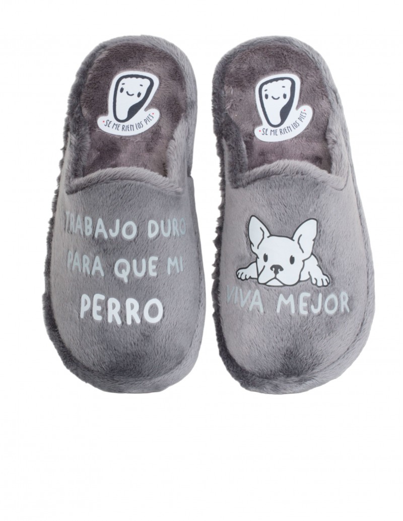 Zapatillas Casa Frase Gato SE ME RÍEN LOS PIES