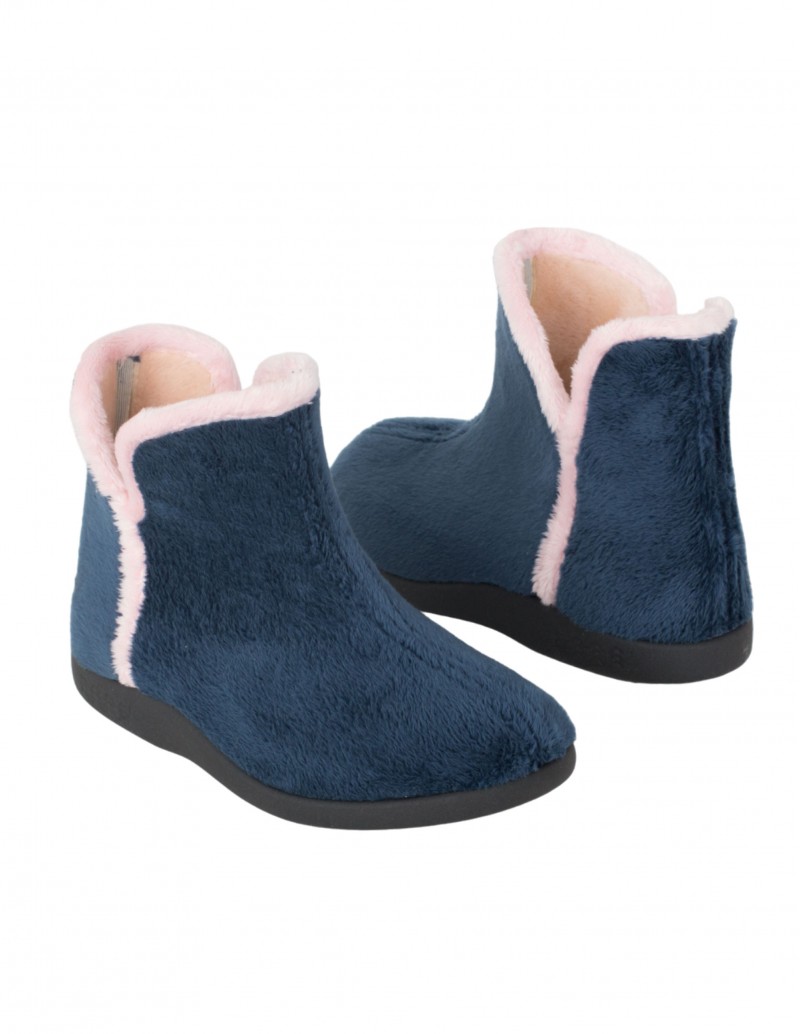 Zapatillas Casa Abotinadas Azules 2
