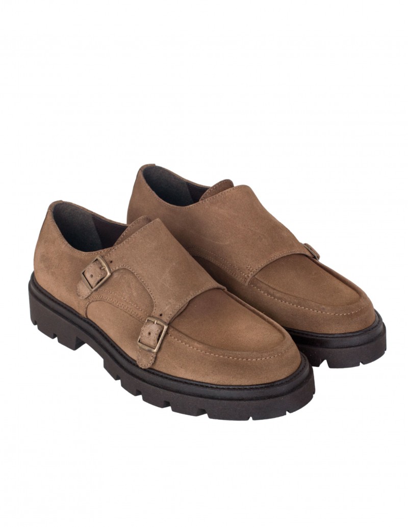 Zapatos Hebillas Hombre Taupe