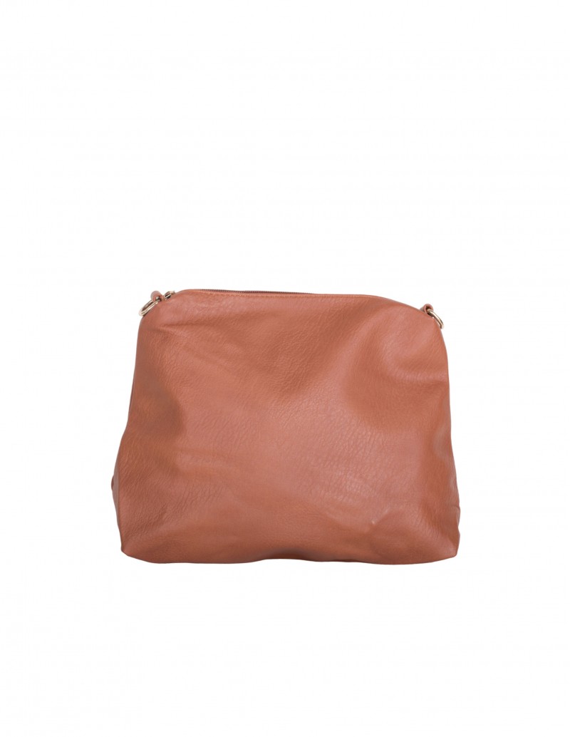 bolso saco color marón cuero mujer