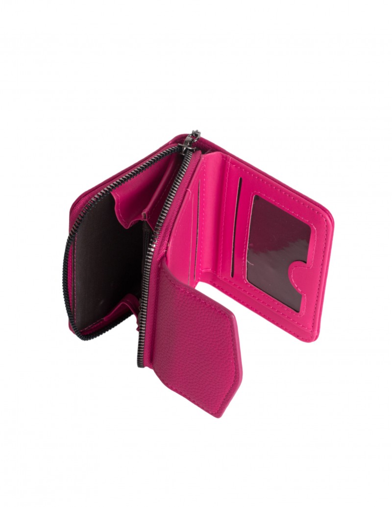 Comprar cartera billetera de formato cuadrado de color rosa fucsia