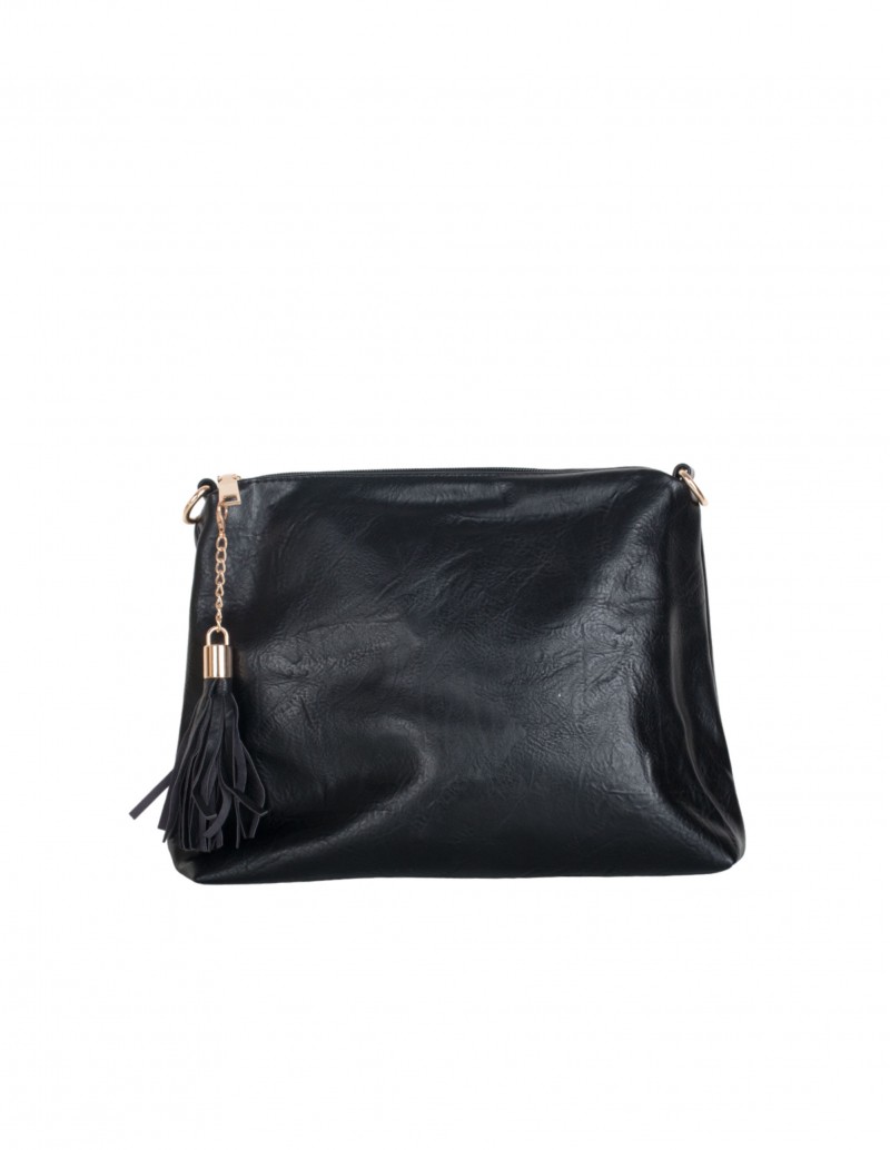 Comprar bolso shopper de color negro decorado con tachuelas doradas para mujer