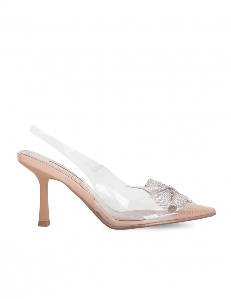 Zapatos Tacón Lazo Vinilo