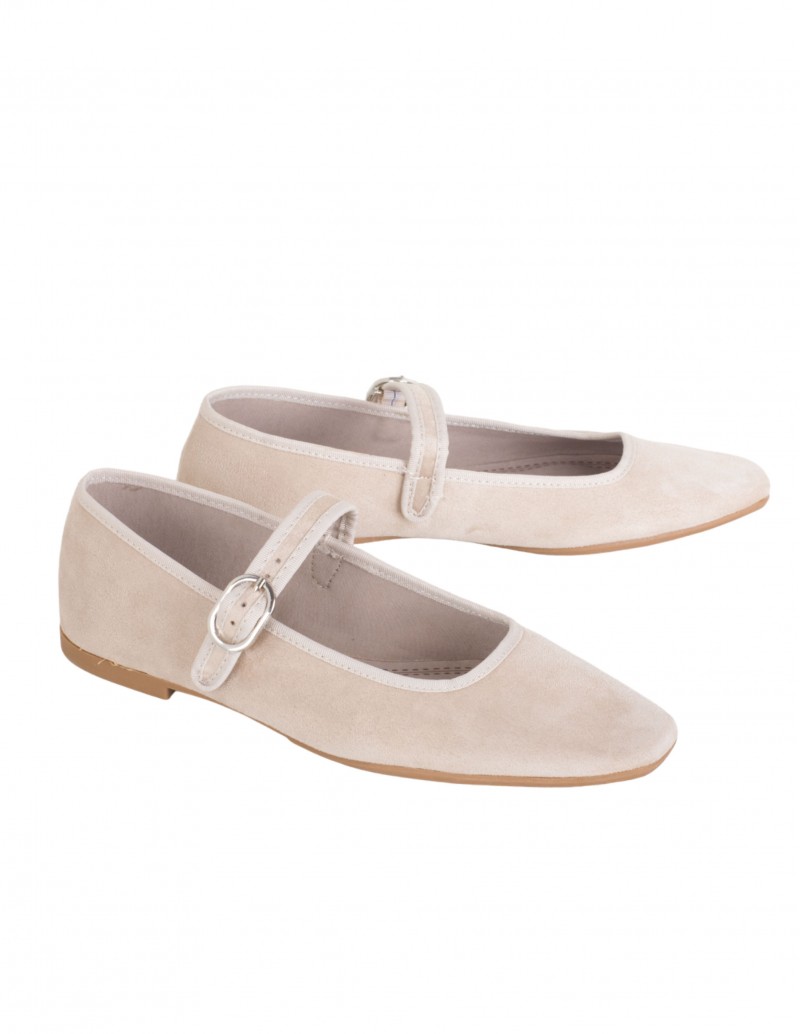 Bailarinas Mary Jane Astaire De Piel En Blanco - Bottega Veneta