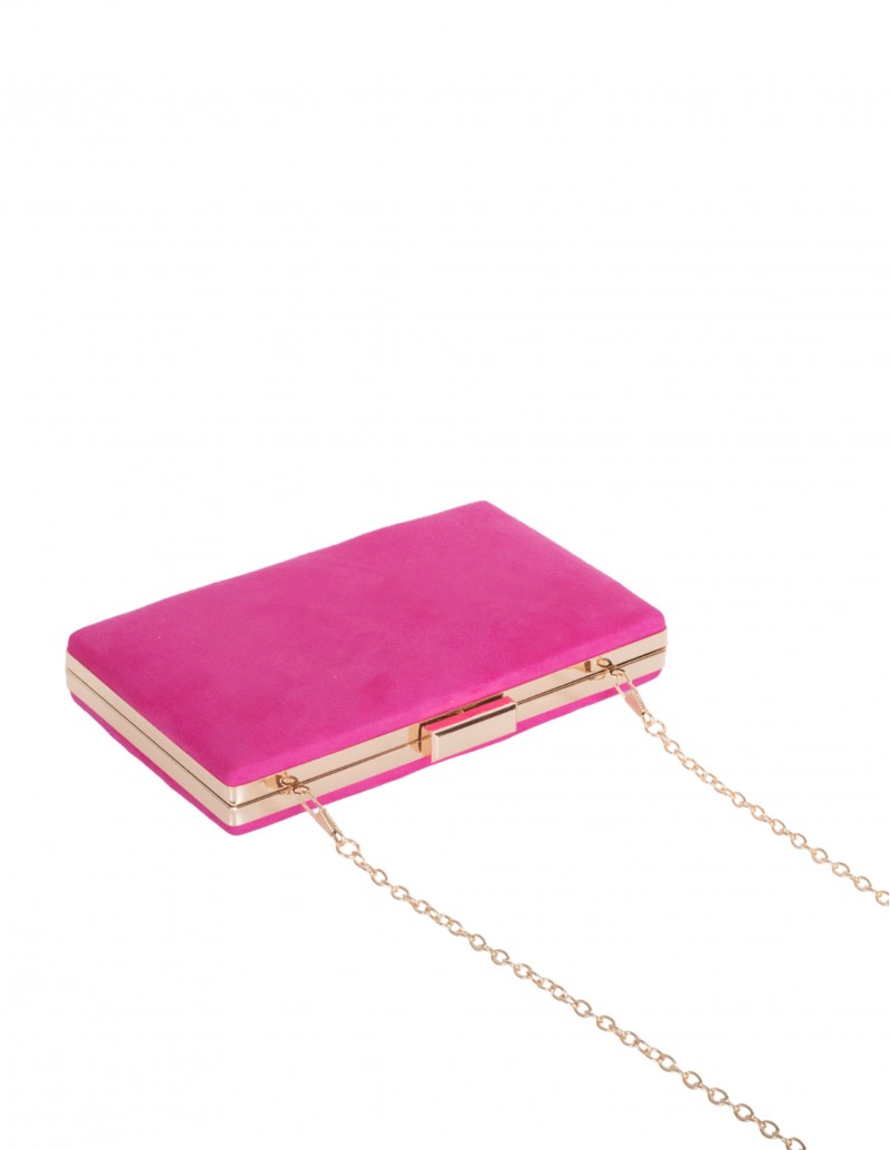 Clutch Fucsia Cadena Dorada