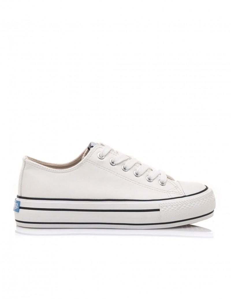 MUSTANG Zapatillas Lona Plataforma Blancas