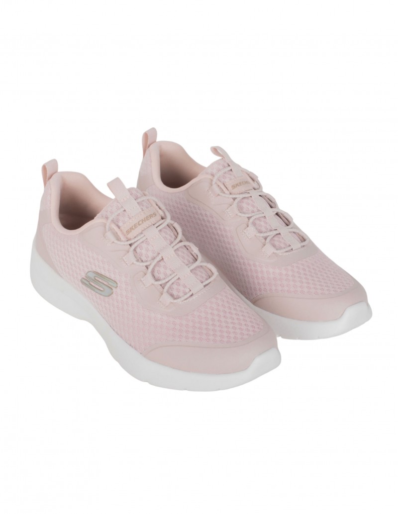 Zapatillas SKECHERS Dynamight 2.0 color rosa con suela blanca