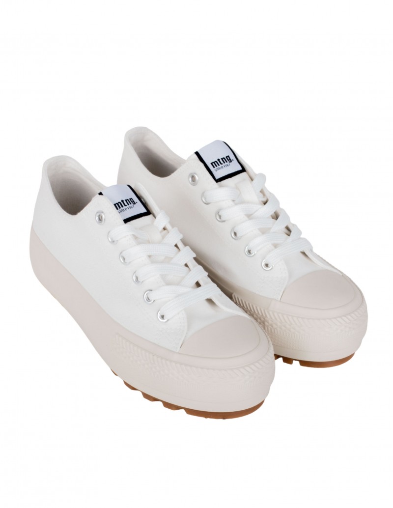 Zapatillas bajas mustang materiales reciclados color blanco