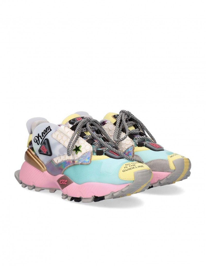 Comprar zapatillas EXE de plataforma colores pastel 2