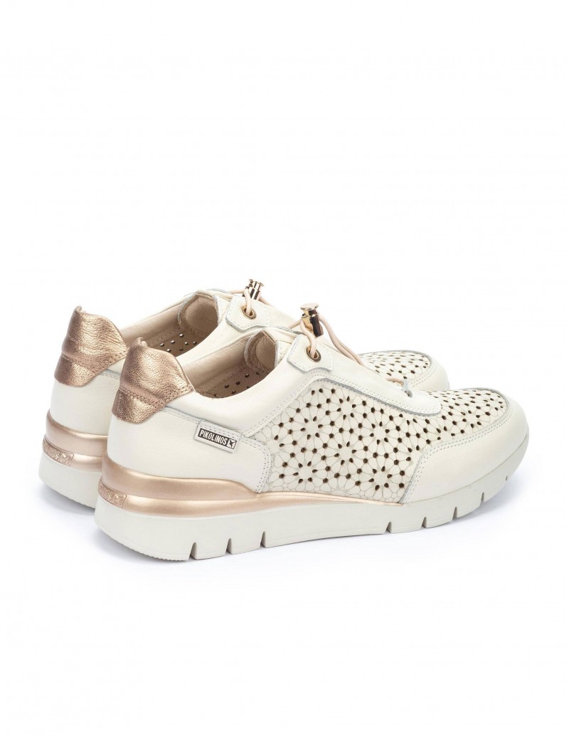 Zapatillas frescas de verano para mujer con calados beige