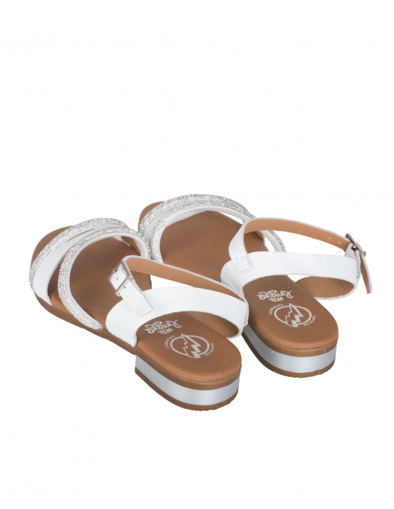 Sandalias Planas Chanclas Doble Tira Doble Hebilla Sandalia Plana