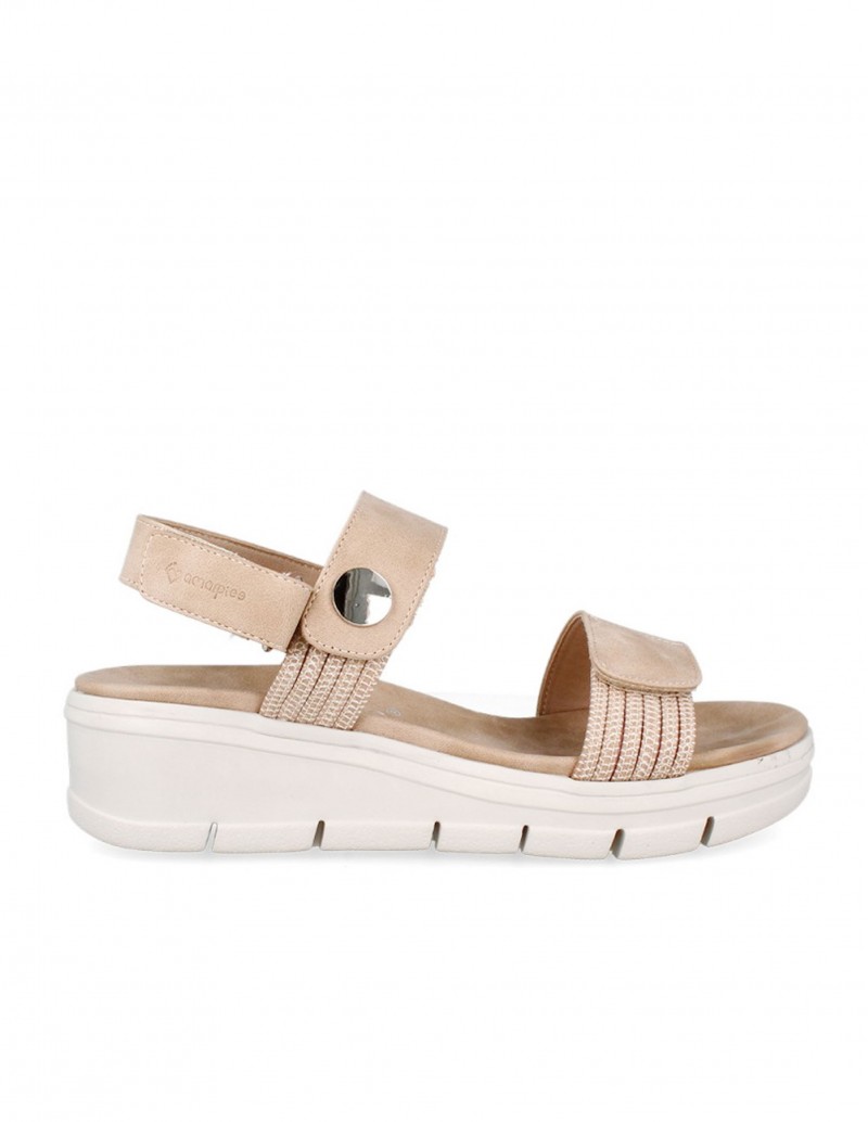 Sandalias deportivas beige velcro Amarpies