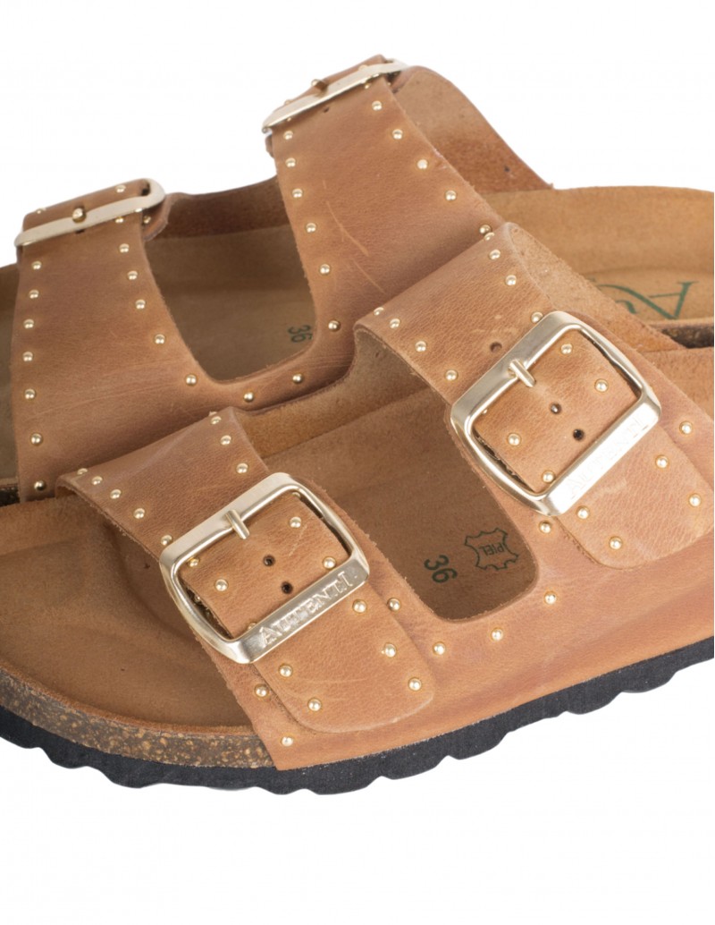 Calzados Sandalia Plana Con Hebilla Tachuelas Sandalias Planas