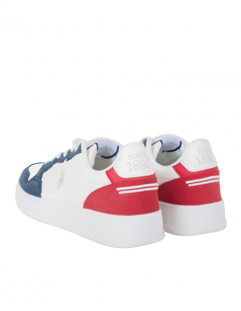 Zapatillas casual estilo urbano rojo y azul