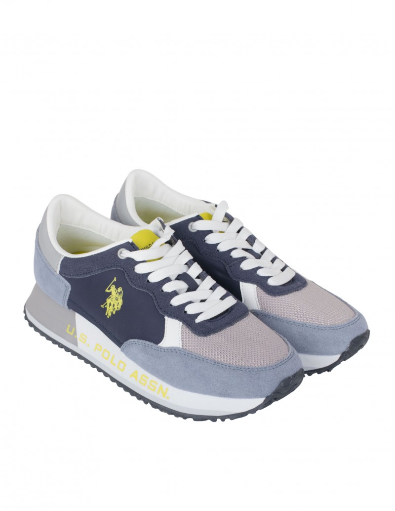 Zapatillas estilo casual hombre azul marino y gris Polo