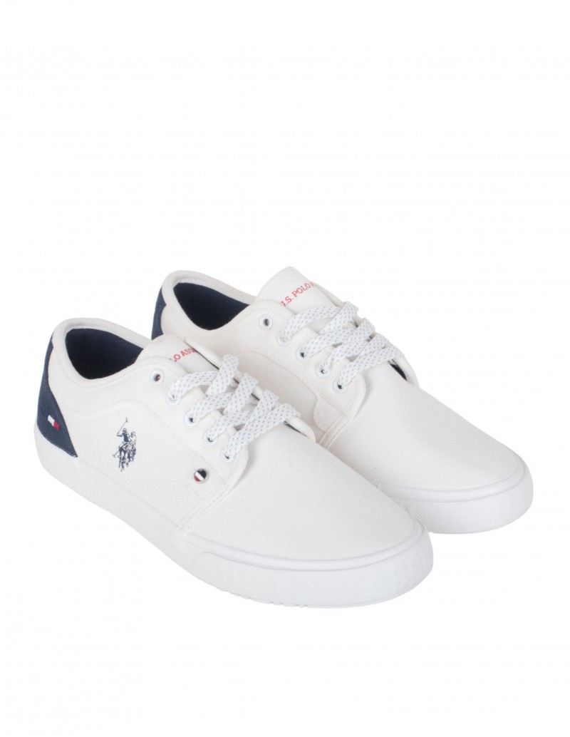 Zapatillas de tela blancas modelo Marcs de Polo 2