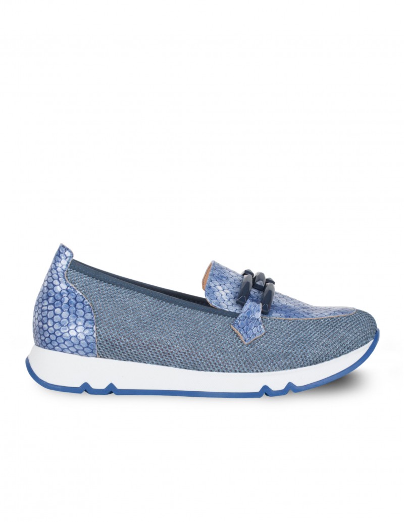 Mocasines deportivos para mujer color azul marca Doctor Cutillas