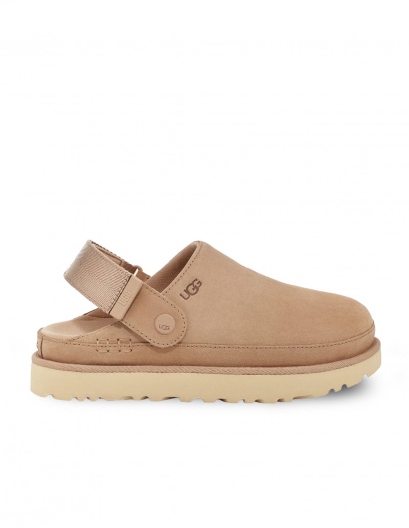 Zuecos plataforma UGG Goldenstar beige para mujer