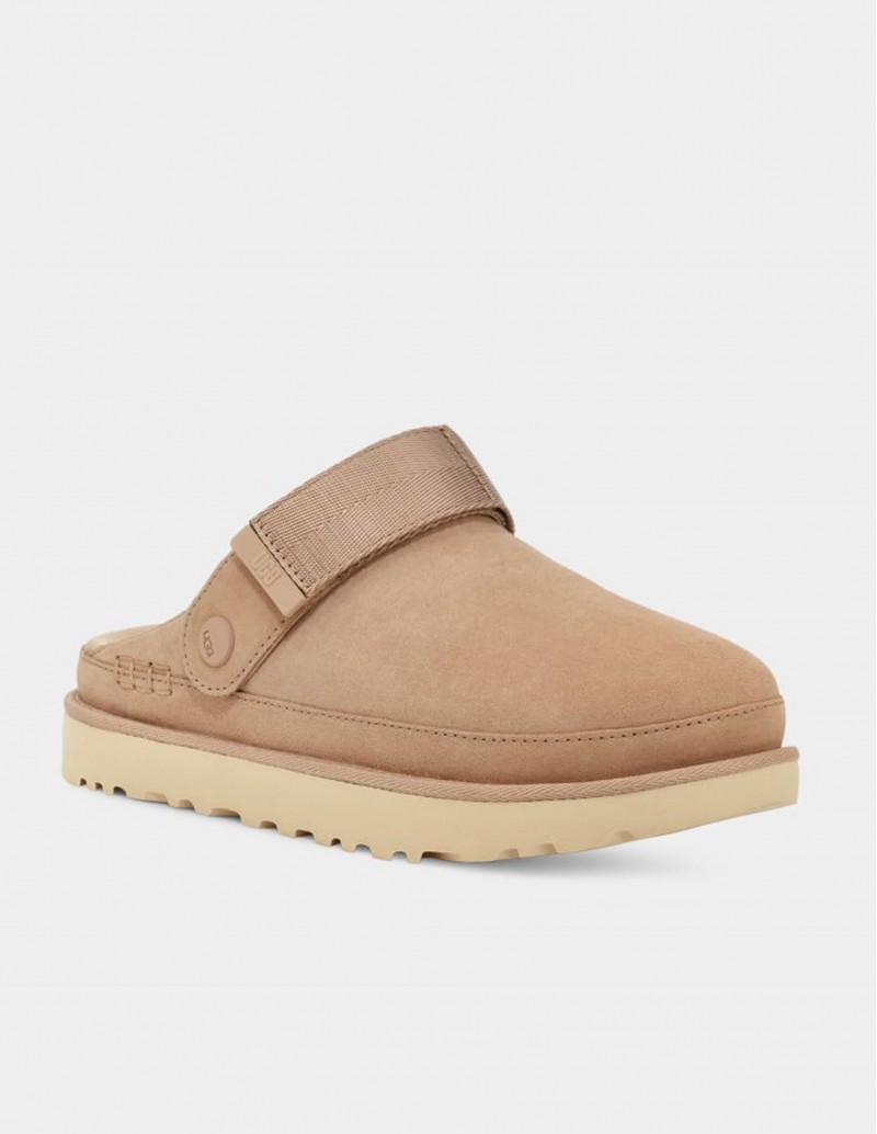Zuecos plataforma UGG Goldenstar beige para mujer 2