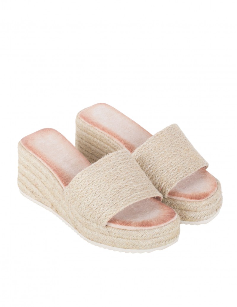 Sandalias Plataforma Plana Esparto 2