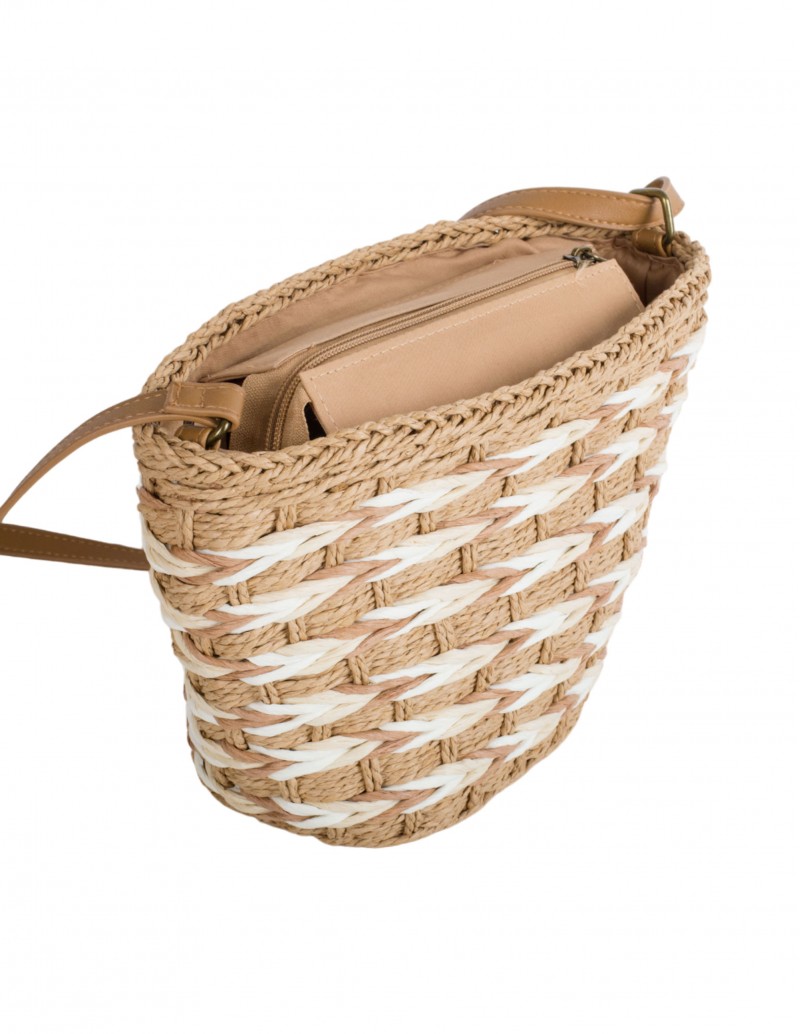 Cesto rafia bandolera tricolor 2