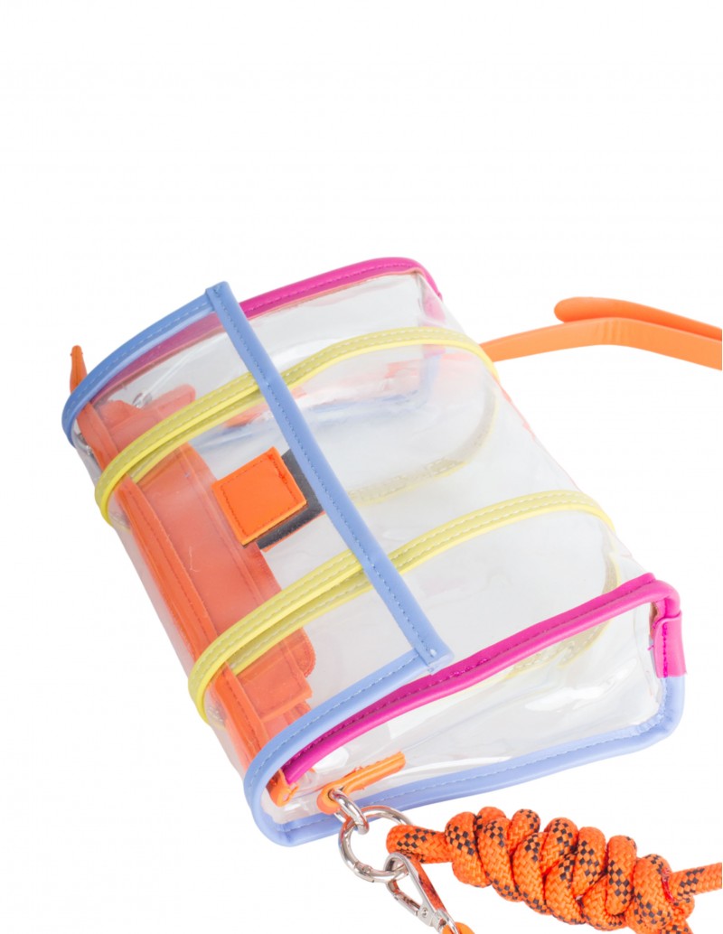 bolso bandolera vinilo transparente
