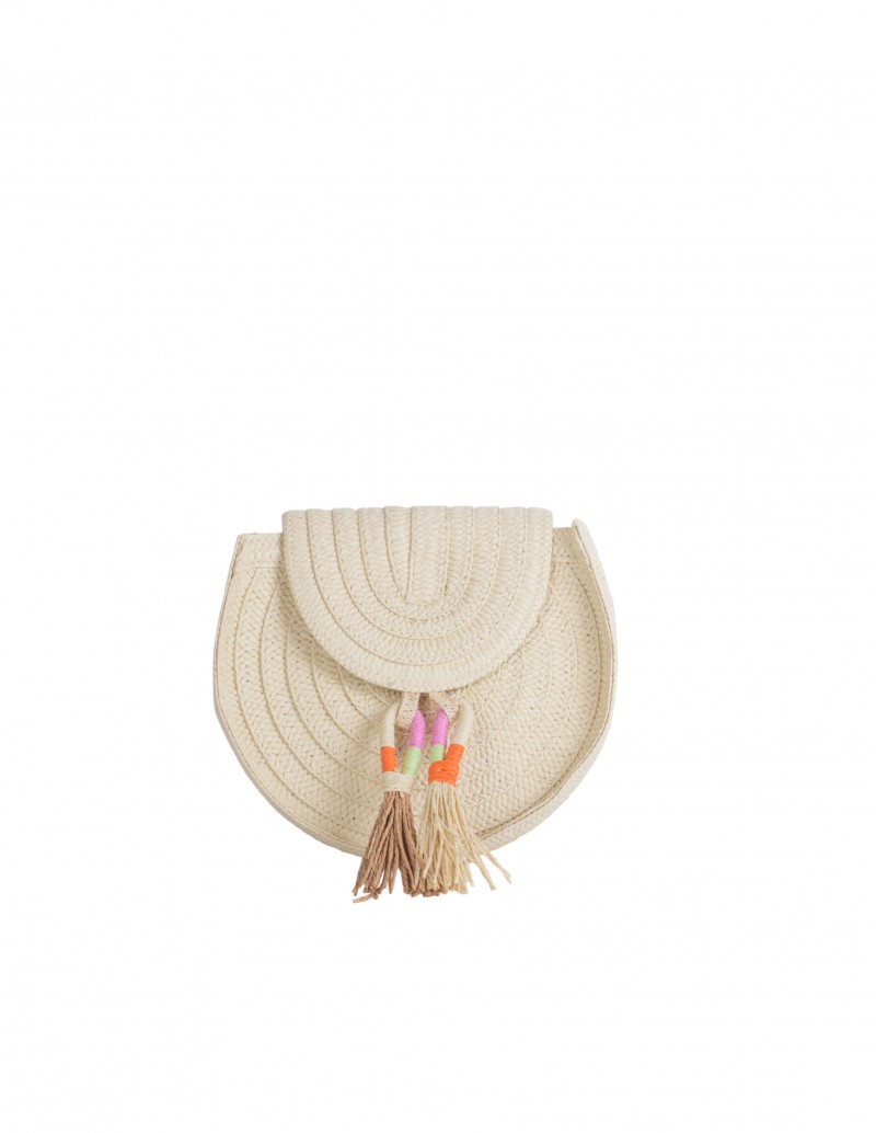Bolso bandolera rafia borlas 2