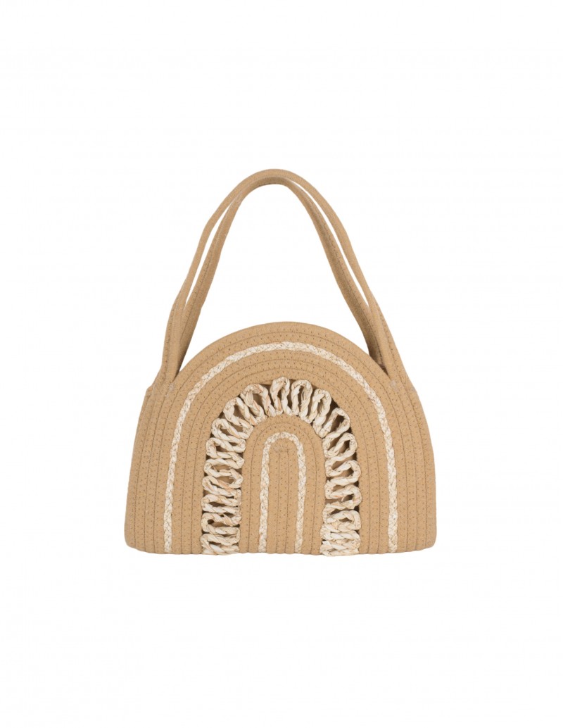 Bolso punto rafia beige