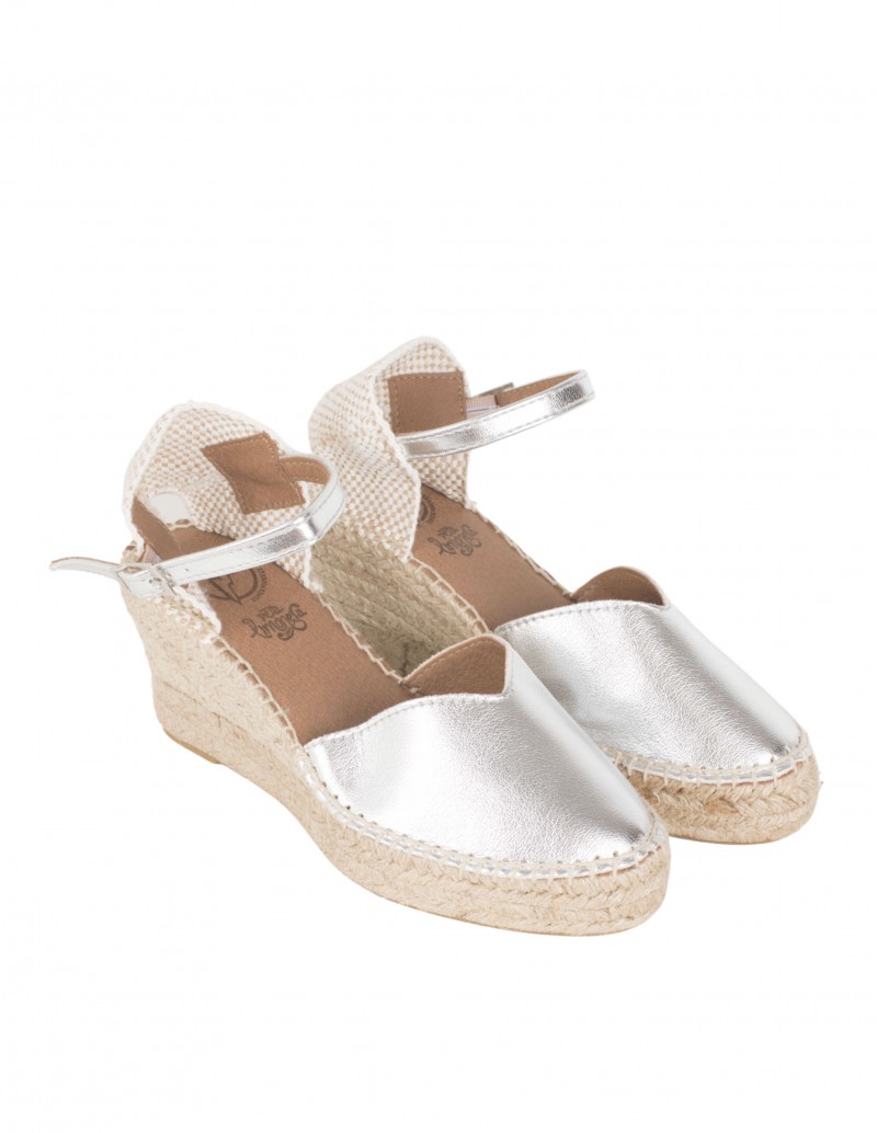 alpargatas cuña plata 2