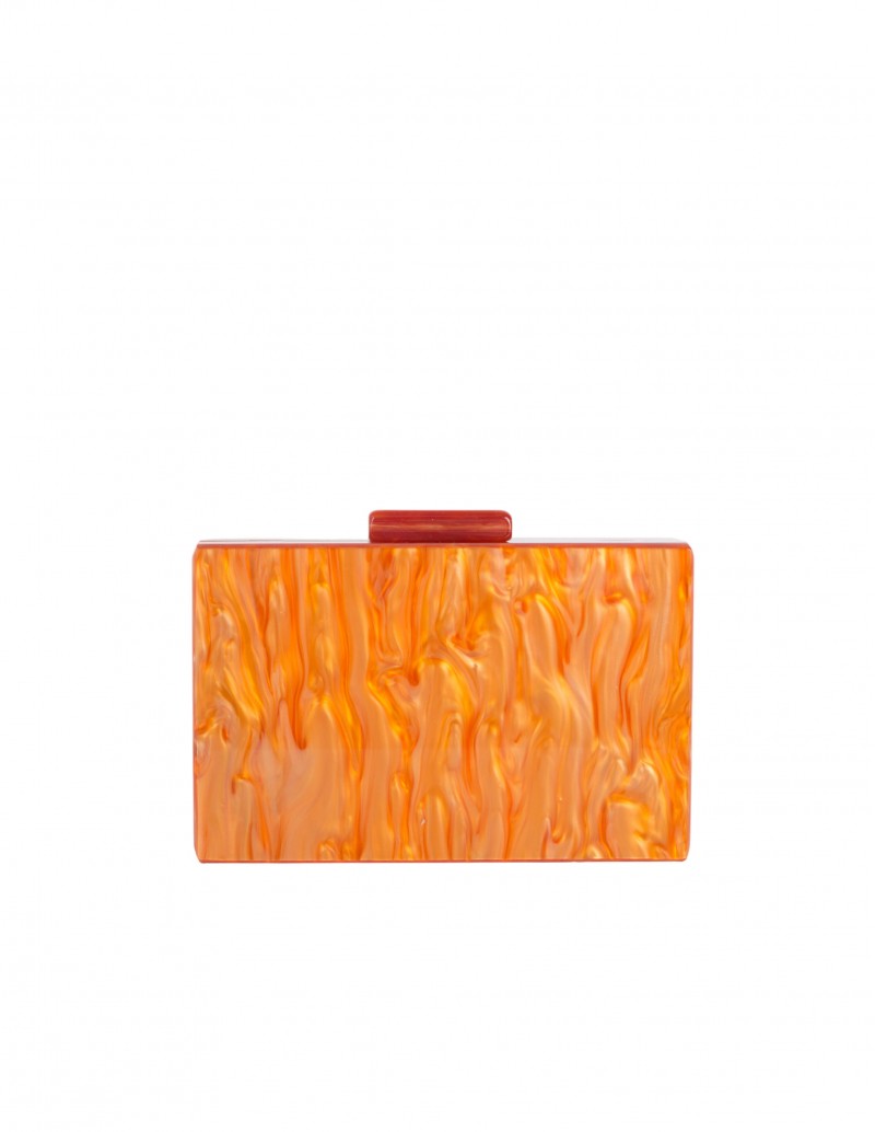 bolso clutch fiesta naranja