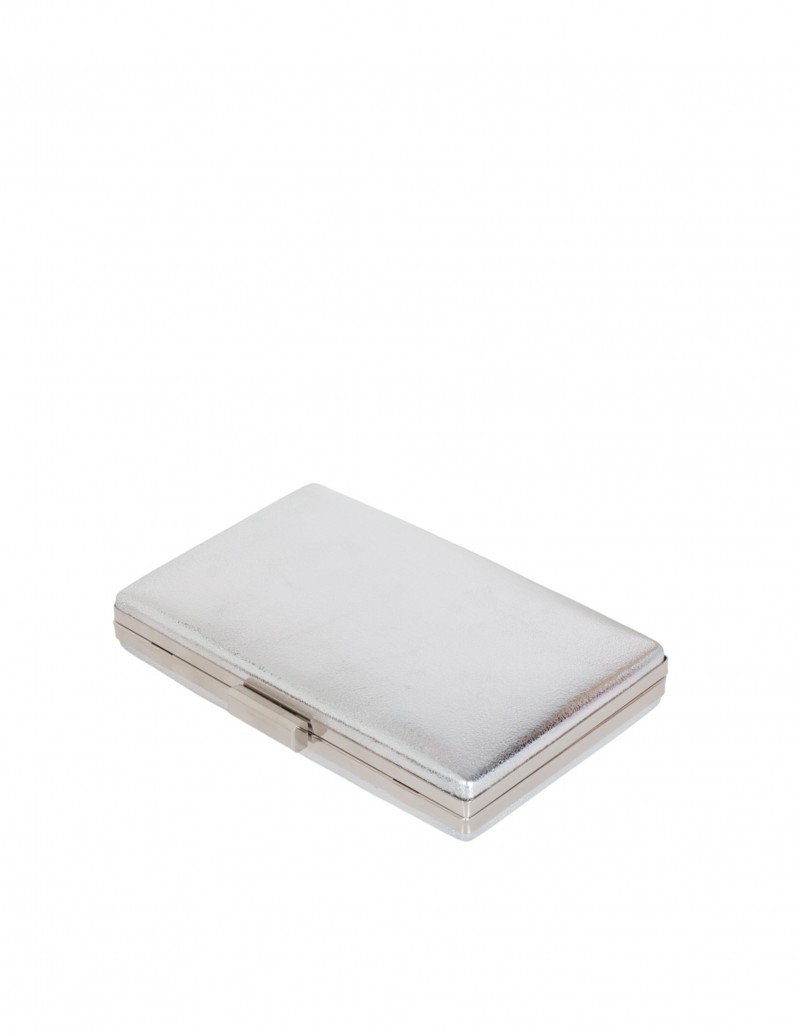 clutch plateado para fiesta