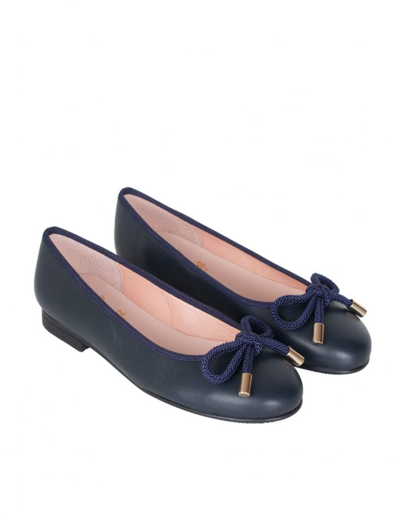 Bailarinas Piel Azul Marino PERA LIMONERA 2