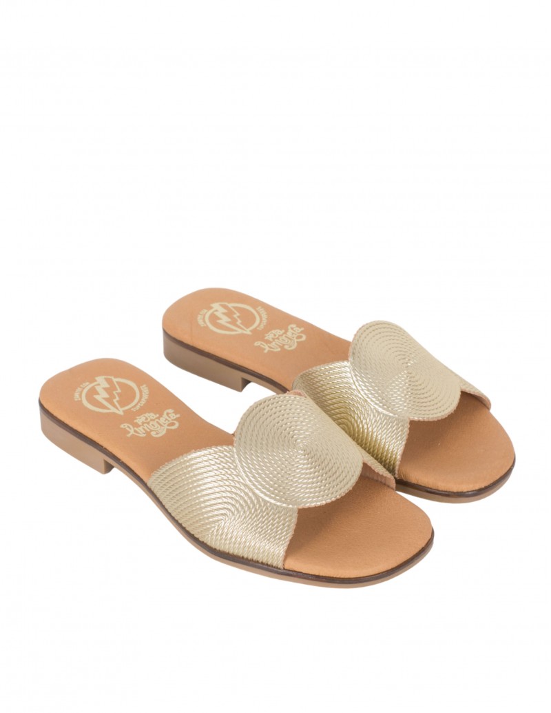 Zapatos Sandalias Doradas Parfois Sandalias Planas Doradas Estas