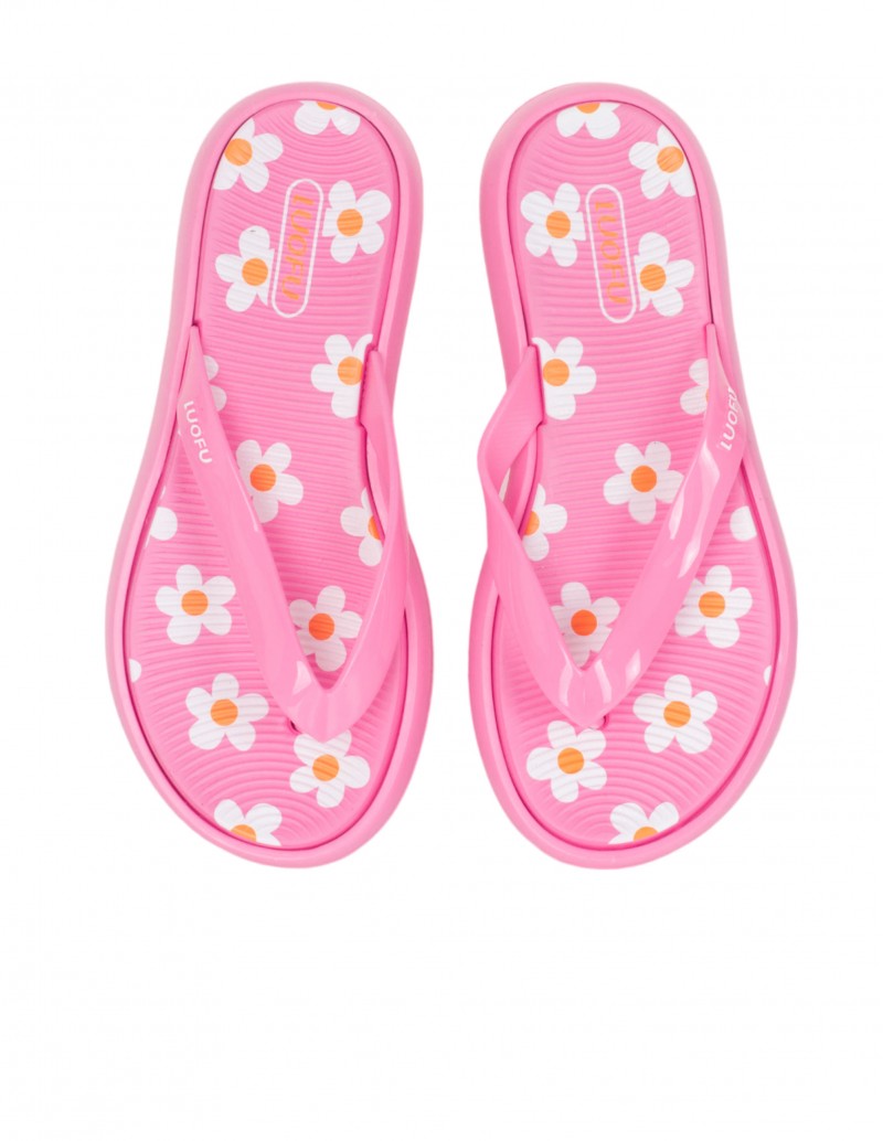 Chanclas Plataforma Rosas Margaritas