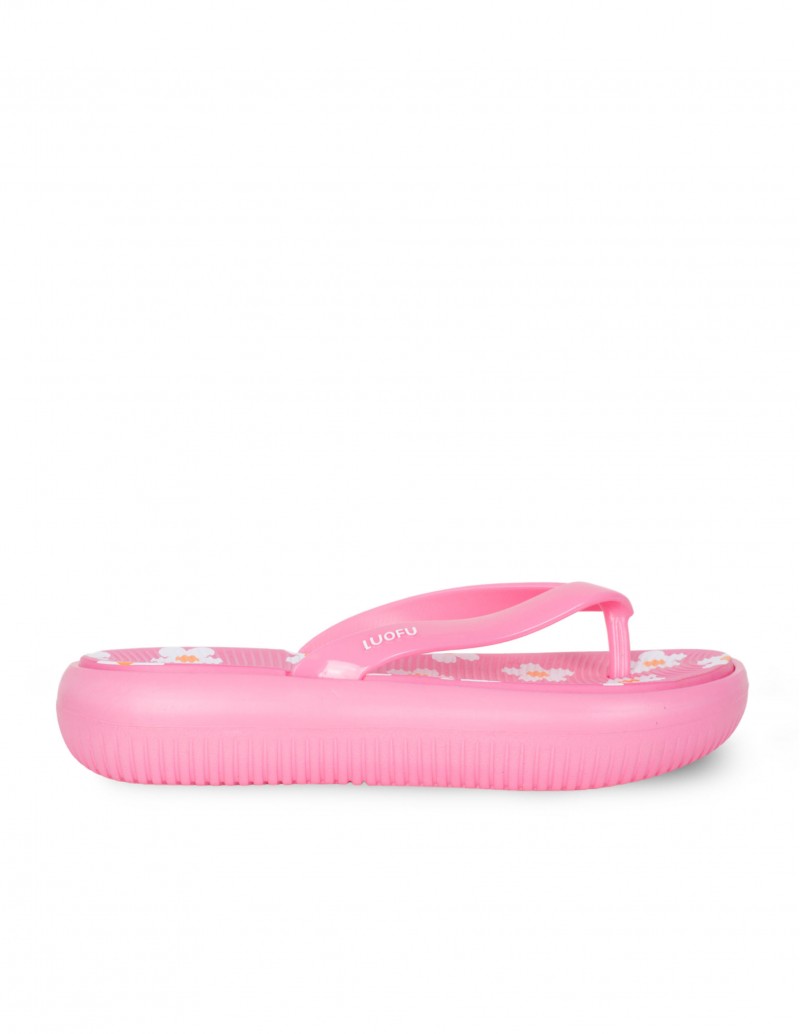 Chanclas Plataforma Rosas Margaritas 2