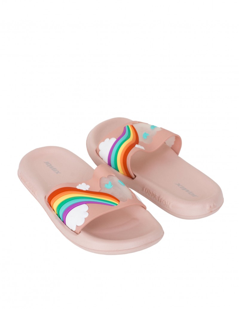 chanclas piscina rosa mujer