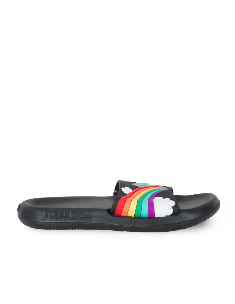 Chanclas Originales Arcoíris Negro 2