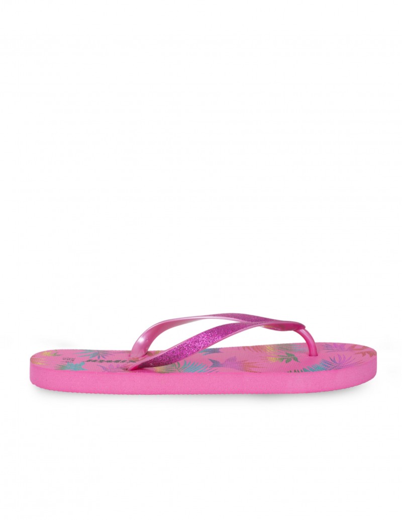 Chanclas Dedo Estampadas Fucsia 2