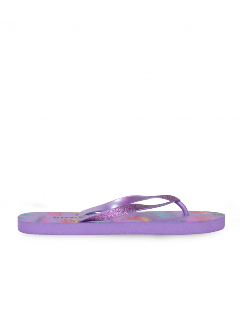 Chanclas Dedo Estampadas Violeta 2