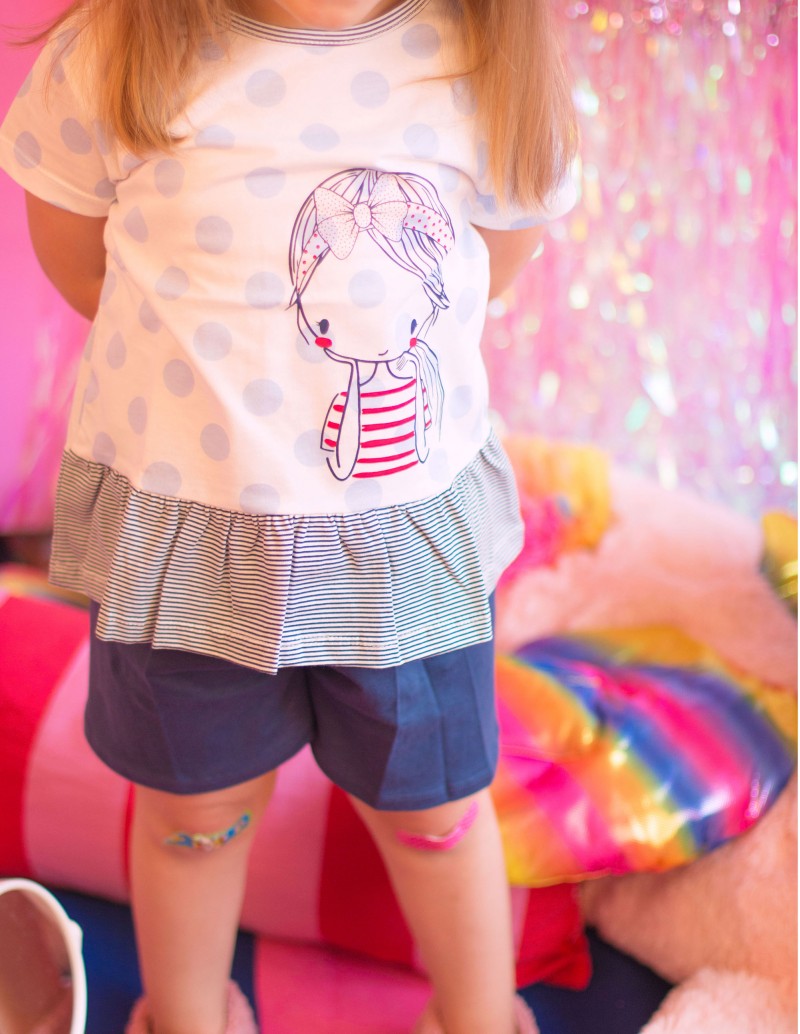 Pijama Corto Azul Niña 2