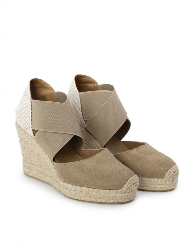 Alpargatas Cuna Elasticos Beige