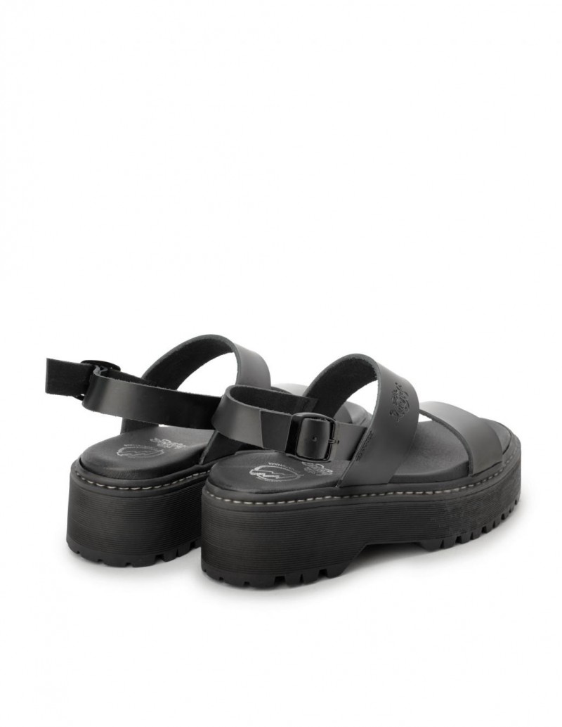 Sandalias Plataforma Plana Negras