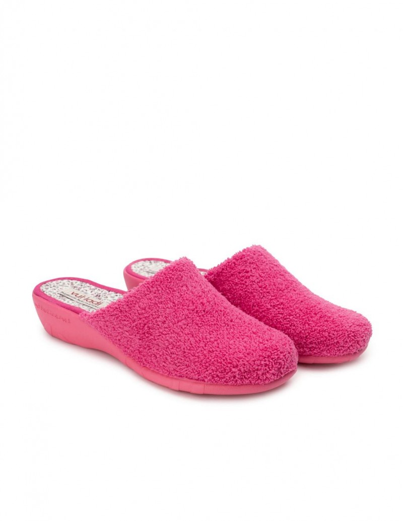 VULLADI Zapatillas Casa Toalla Fucsia