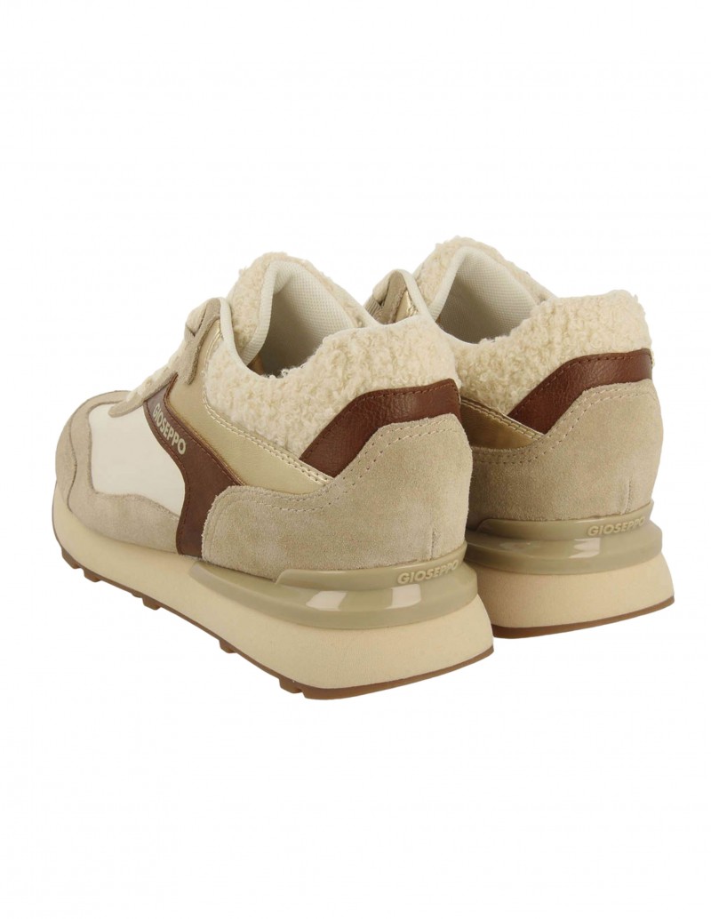 zapatillas con borreguito beige para mujer