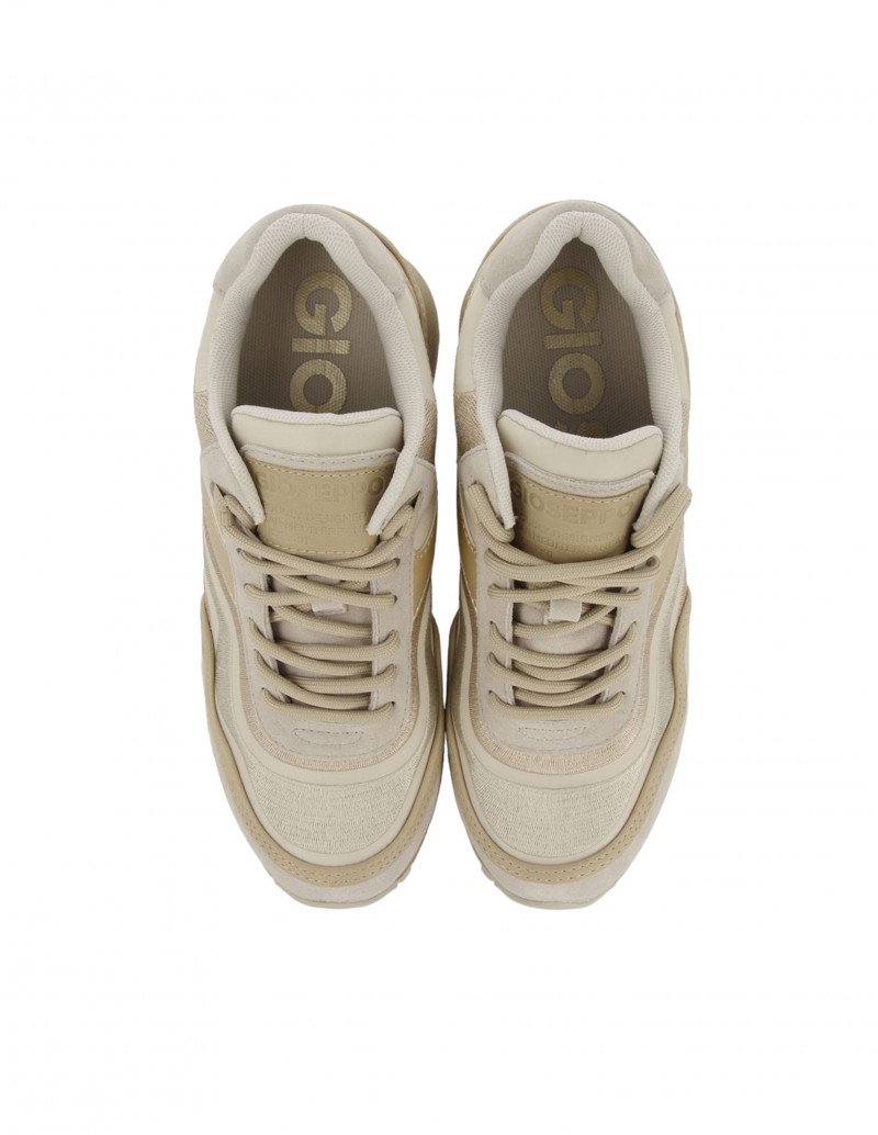 zapatillas sneakers para mujer taupe y gris