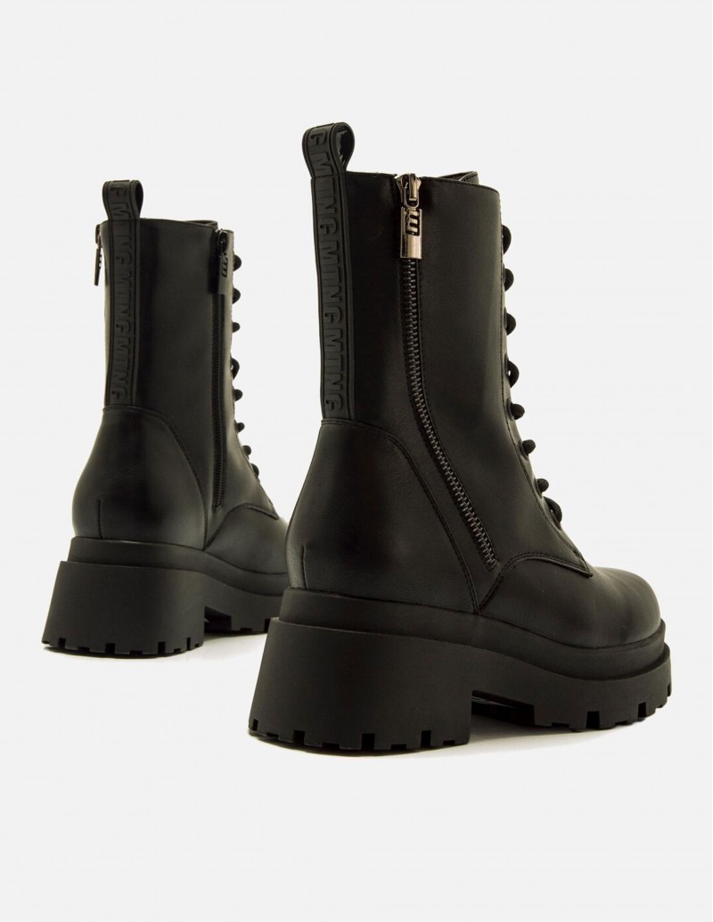 Botas Militares Plataforma Cremallera Mustang