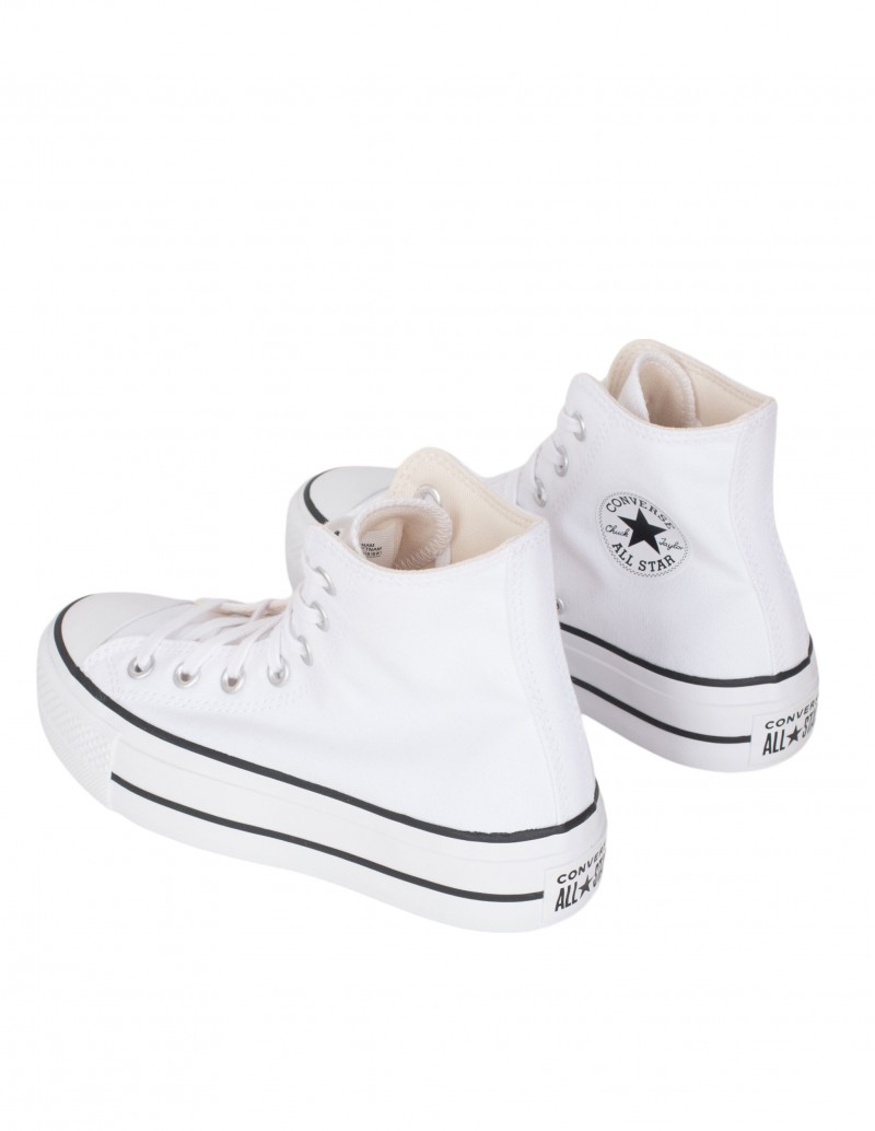 Zapatillas altas converse blancas de plataforma