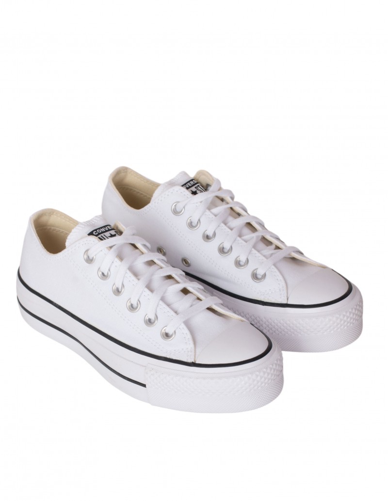 Converse fashion blancas mujer plataforma altas